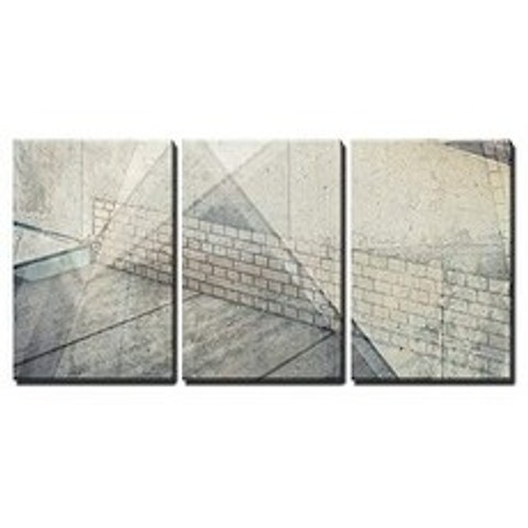 wall26 - 3 Piece Canvas Wall Art - Abstract Multi Exposure Bac (24