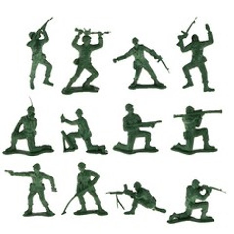 QDY 12pc플라스틱 군인 수치 시뮬레이션 장식 아이 장난감, 설명한대로, 육군 녹색, 플라스틱
