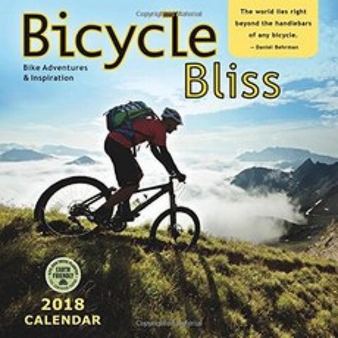 자전거 블리스 2018 월 캘린더 : 자전거 모험과 영감, 단일옵션
