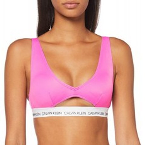 Calvin Klein 여성 하이 에이펙스 트라이앵글 -RP 비키니 탑 핑크 (Phlox Pink 658) One (Size : Large