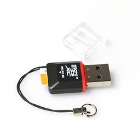 리더스엠 마이크로 SD 전용 USB 메모리 카드리더기, MR001, 블랙