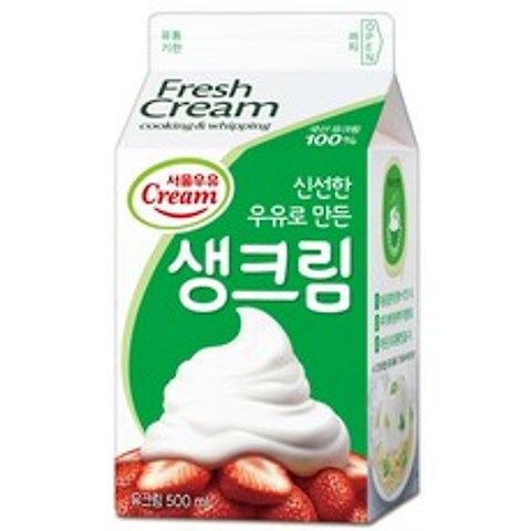 서울우유 동물성 생크림 500g+아이스박스, 1개, 500g