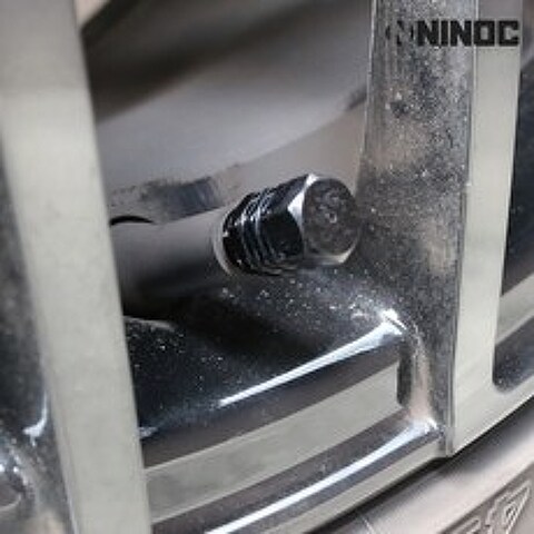 니녹 차량용 타이어 밸브캡 보호캡 블랙 4P