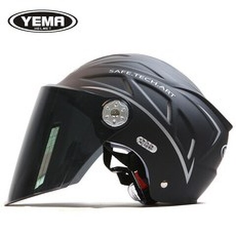 Qterra(특허브랜드) YEMA 헬멧 바이크 풀페이스 시스템 안티포그 오토바이, A형블랙