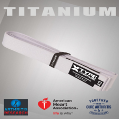 엑스타입브랜드 티타늄 프리미엄 하드벨트 TITANIUM White A1 주짓수벨트 주짓수복