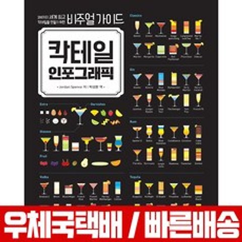 칵테일 인포그래픽 (양장본) / 영진닷컴 / Jordan Spence / 200가지 칵테일을 만들기위한 비주얼가이드