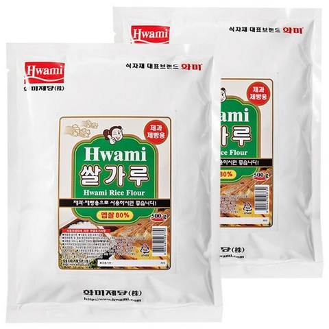 화미 쌀가루, 500g, 2개