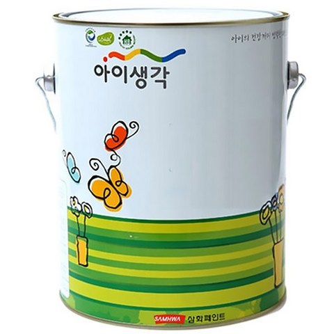 친환경 아이생각 수성페인트 무광 4L, 1개, 풀잎그린