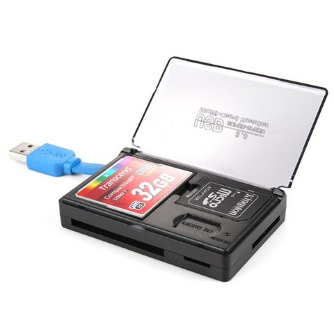 넥스트 메모리 수납형 USB3.0 카드리더기 NEXT-9708U3, 혼합 색상