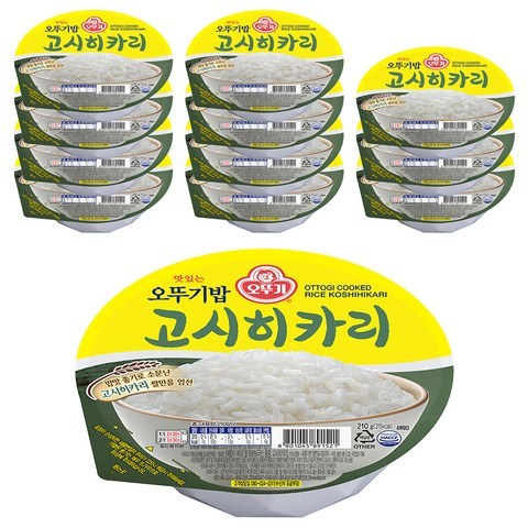 맛있는 오뚜기밥 고시히카리, 210g, 12개