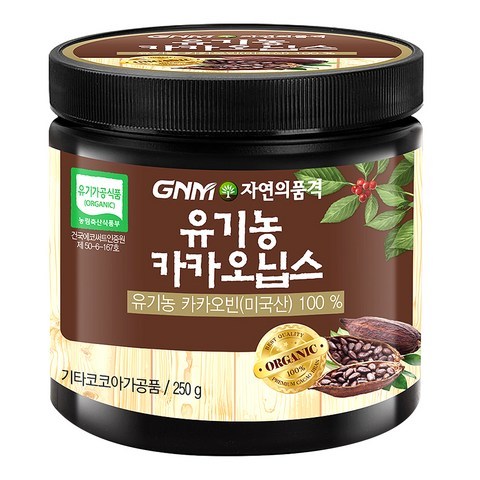 GNM자연의품격 유기농 카카오닙스, 250g, 1개