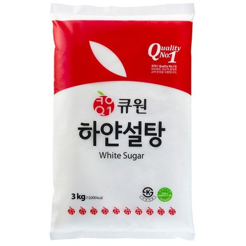 큐원 하얀 설탕 3kg, 1개