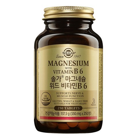 솔가 마그네슘 위드 비타민 B 6, 250정, 1개