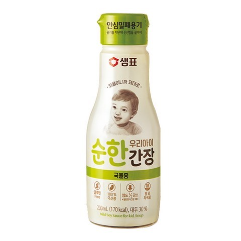 샘표 우리 아이 순한 간장 국물용 200ml, 상세 설명 참조, 1개