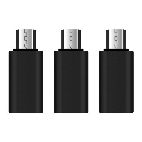 칼론 USB TYPE C to micro 5pin 변환젠더 ET-C5P, 블랙, 3개입