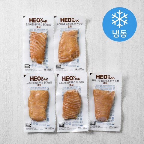 허닭 프레시업 슬라이스 닭가슴살 훈제 (냉동), 100g, 10개