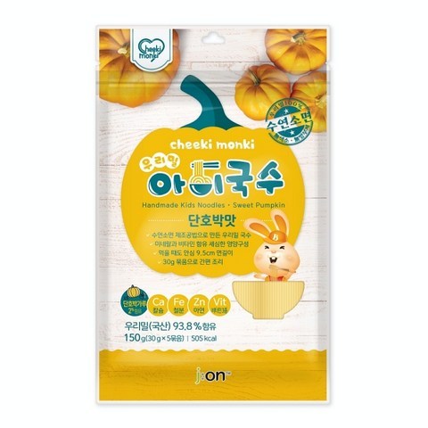 치키몽키 우리밀 아이국수 30g, 단호박맛, 5개