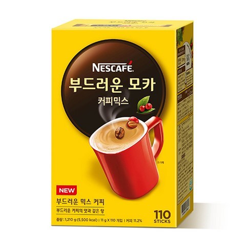 네스카페 부드러운 모카 커피믹스, 11g, 110개