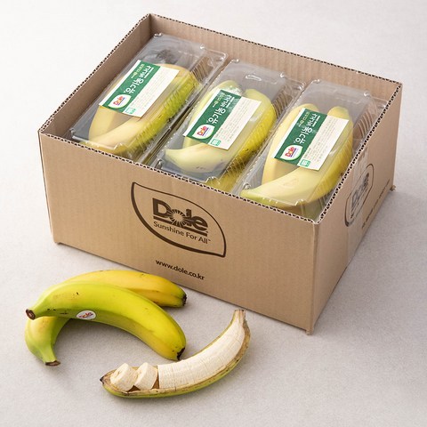 Dole 유기농인증 바나나 3~4개입, 6팩