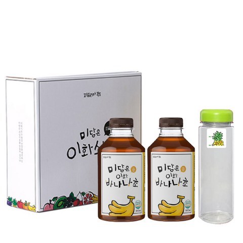 미담은 이화 바나나초 500ml x 2p + 보틀 500ml 세트, 1세트