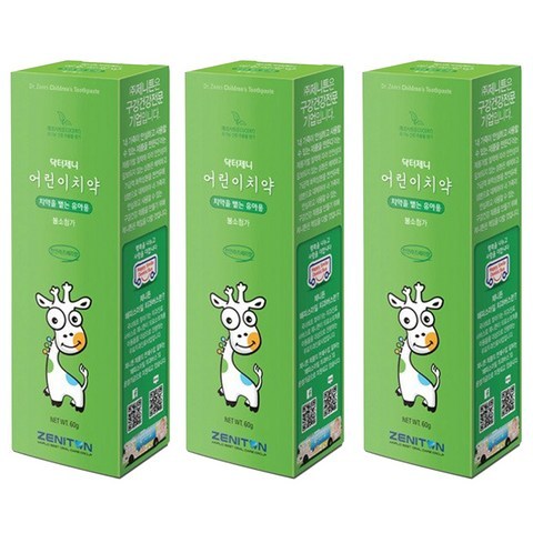 제니튼 닥터제니 어린이 치약, 60g, 3개