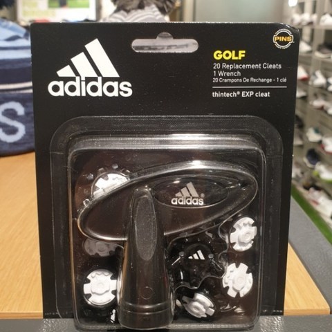 아디다스골프 남녀공용 골프화 스파이크 클릿 20개 교체 렌치 포함 BC5626, 블랙