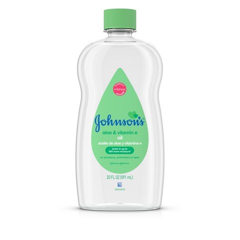 Johnsons Baby 오일 알로에 & 비타민E, 591ml, 1개