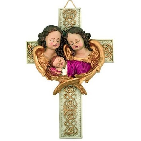 Guardian Angel Resin Wall Cross for Baby Nursery 7 1 4 Inch, 본상품