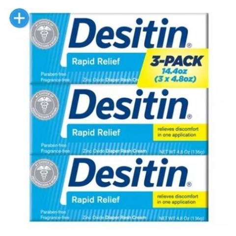 Desitin 데스틴 기저귀 발진 연고 136g X 3개, Desitin 데스틴 라피드 릴리프