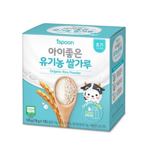 아이스푼 아이좋은 유기농 쌀가루 126g 1개