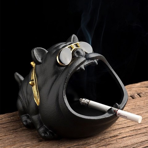 캐딘스 불독 인테리어 잿떨이 재떨이 흡연장 흡연실 가정용 세라믹