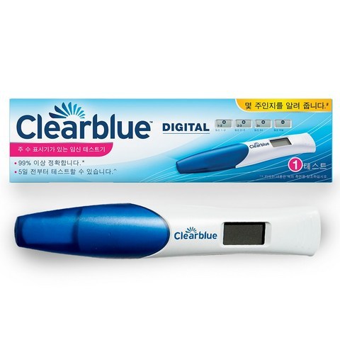클리어블루 디지털 임신 테스트기 CB9 스마일 임테기, 1개