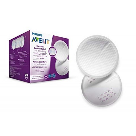 Philips Avent SCF254 / 61-일회용 수유 패드 주야간 사용을위한 60 개 패드 팩 화이트, 단일옵션