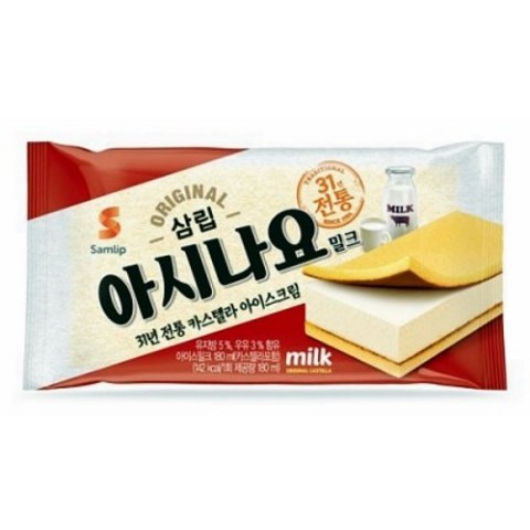 삼립 아시나요 밀크 24개 (1박스) 아이스크림, 1box, 180ml