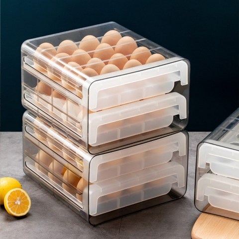 하우심플 투명 32구 대용량 슬라이딩에그박스 에그트레이 계란케이스 달걀보관함