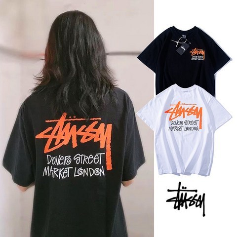 STUSSY 반팔 티셔츠 도버 스트리트 공동 브랜드 셔츠 구미 조수 브랜드 남녀 커플 여름 옷