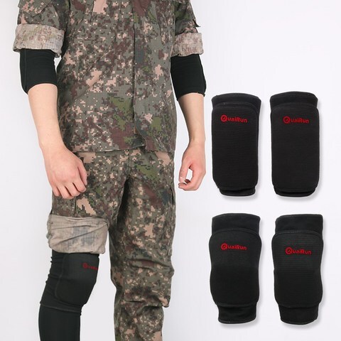 쿠션형 유격 보호대 세트 - 팔꿈치 + 무릎 보호대 구성