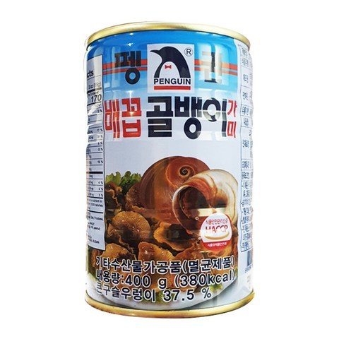 펭귄 배꼽 골뱅이 400g (s), 1캔, 펭귄 배꼽골뱅이 400g