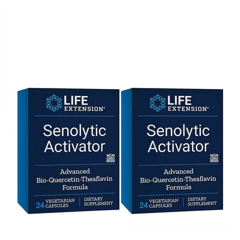 라이프익스텐션 Senolytic Formula 파이토솜 테아플라빈 275mg + 케르세틴 74mg 24캡슐 x2팩 34회분, 2팩