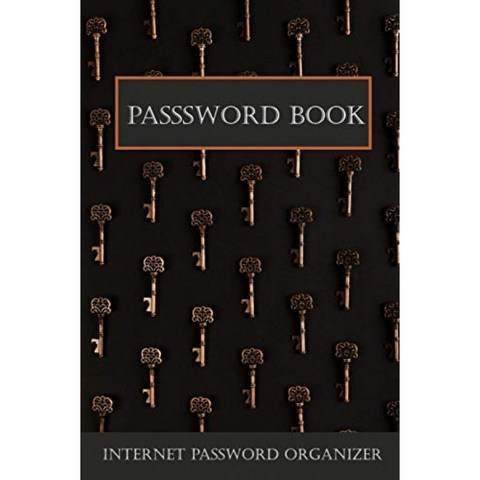 암호 책 인터넷 암호 구성 : 알파벳 탭이있는 개인 암호 로그 책 │ 사용자 이름 및 암호 보호-포켓 크기-, 단일옵션