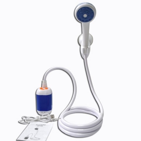 KJ_262 USB 충전식 무선 캠핑용 휴대용 샤워기, 1개, 블루