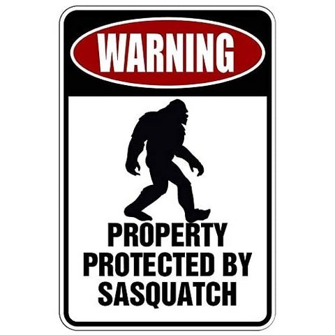 Property Protected by Sasquatch – Funny Metal Decor Gift Sign, 본상품, 본상품