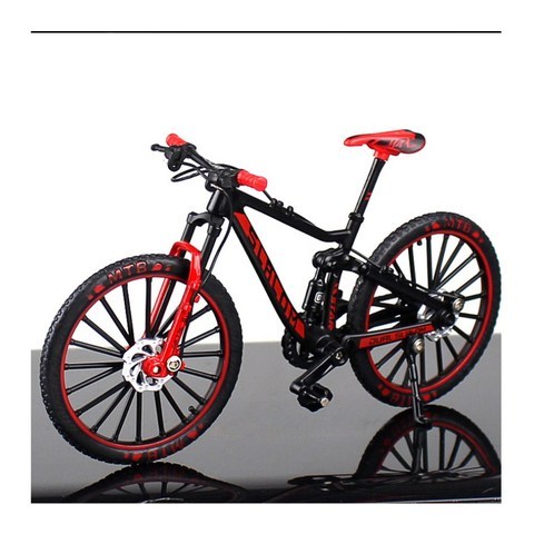 크리에이티브 미니 합금 자전거 모델, 스피드 다운 산악 자전거 블랙 레드개