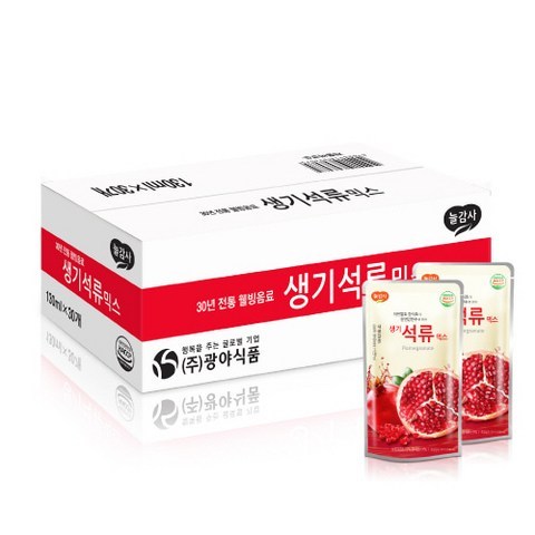 광야식품 생기석류 감식초믹스 130ml x 30포, 30개