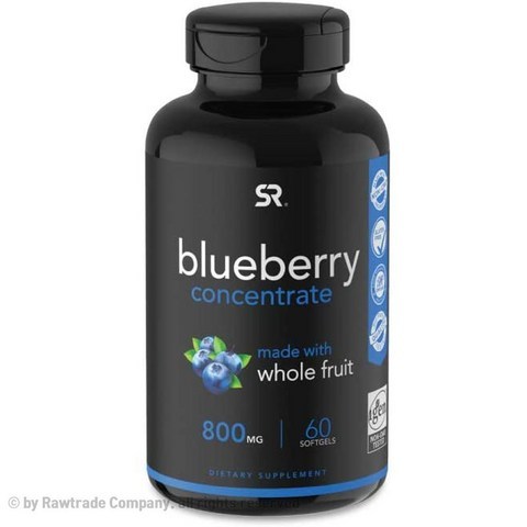 스포츠 리서치 리얼 블루베리 추출액 60정 Blueberry Concentrate Organic Blueberries Gluten Free, 상품상세참조, 1p