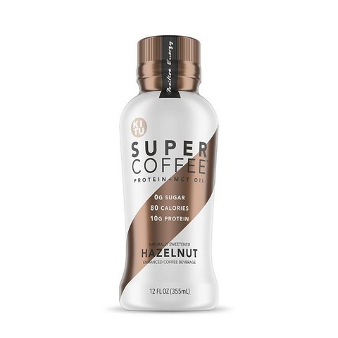키투 슈퍼 커피 프로틴 + MCT 오일 355ml 글루텐 프리 무설탕 단백질 10g, 스위튼드 헤이즐넛(Sweetened Hazelnut), 1개