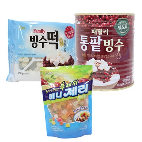 청우 팥빙수 재료3종, 1set