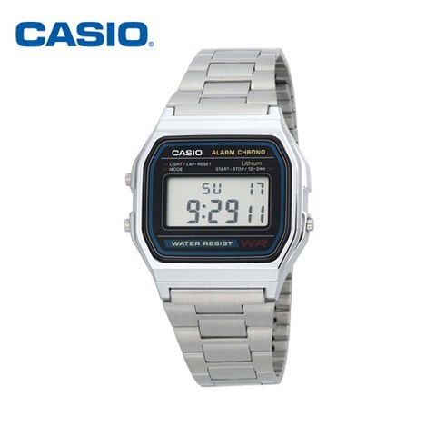 카시오 남여공용 메탈 디지털 명품 시계 A158WA-1DF / CASIO