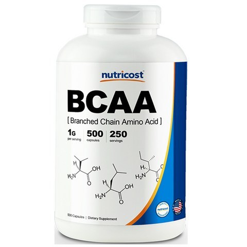 뉴트리코스트 BCAA 캡슐 500캡슐 250g 1서빙 250회분 BCAA Capsules 2:1:1 Capsules [500 CAPS]