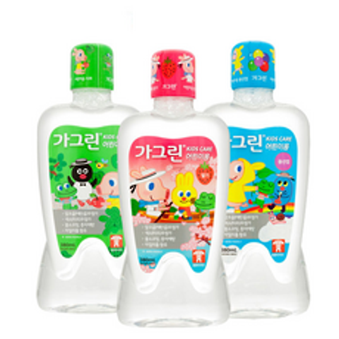 동아제약 사과향 + 딸기향 + 풍선껌향 어린이용 가그린, 3개, 380ml